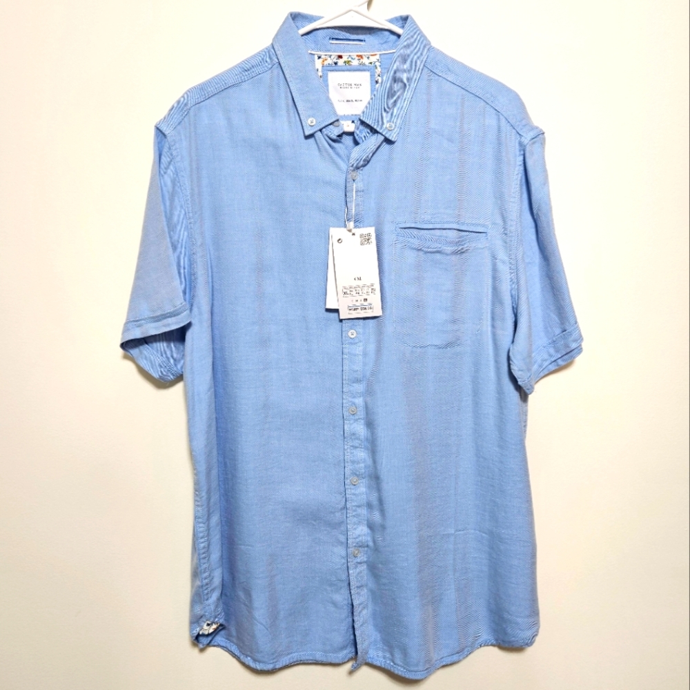 Ricky‎ Singh Cactus Man NWT Mens Shirt Golf Cotton Gorpcore Button Up Blue XL